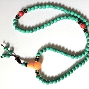 Tibetan Turquoise Buddhist Prayer Bead Mala